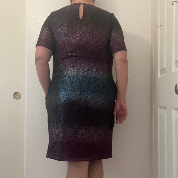 NWT Lane Bryant Perfect Sleeve Ombre Tee Holiday Dress - size 14/16 - Picture 5 of 10